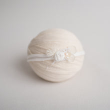 Load image into Gallery viewer, Daffodil Headband | White Beaded + Floral Headband