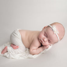 Load image into Gallery viewer, Daffodil Headband | White Beaded + Floral Headband