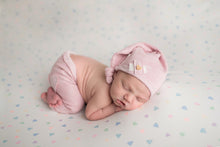 Load image into Gallery viewer, Darla Pants, Bonnet + Sleeper Cap | Pink Terry Outfit Set