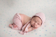 Load image into Gallery viewer, Darla Pants, Bonnet + Sleeper Cap | Pink Terry Outfit Set
