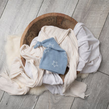Load image into Gallery viewer, David Pants, Bonnet + Sleeper Cap | Blue Star Outfit Set