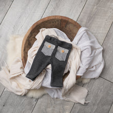 Load image into Gallery viewer, Twin set: David Pants Set | Light + Dark Grey Duo-Tone Waffle