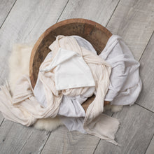 Load image into Gallery viewer, David/Darla Pants + Sleeper Cap | White Outfit Set