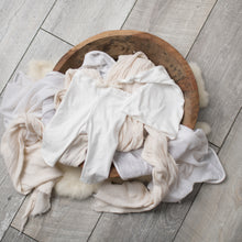 Load image into Gallery viewer, David/Darla Pants + Sleeper Cap | White Outfit Set