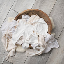 Load image into Gallery viewer, David/Darla Pants + Sleeper Cap | White Outfit Set