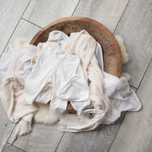 Load image into Gallery viewer, David/Darla Pants + Sleeper Cap | White Outfit Set