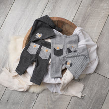 Load image into Gallery viewer, Twin set: David Pants Set | Light + Dark Grey Duo-Tone Waffle
