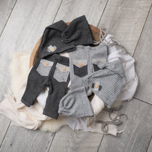 Load image into Gallery viewer, Twin set: David Pants Set | Light + Dark Grey Duo-Tone Waffle