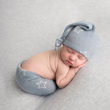 Load image into Gallery viewer, David Pants, Bonnet + Sleeper Cap | Blue Star Outfit Set