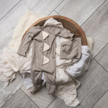 Load image into Gallery viewer, Dino Onesie + Bonnet | Multiple Colours Available