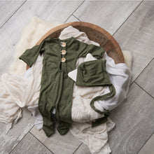 Load image into Gallery viewer, Dino Onesie + Bonnet | Multiple Colours Available