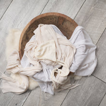 Load image into Gallery viewer, Twin Set: Butternut + Maple Cream Bonnets | Coordinated Cream Bonnets