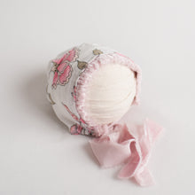 Load image into Gallery viewer, Rosewood Bonnet | Floral, Ruffle-Trimmed Bonnet