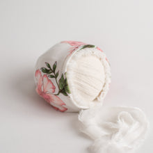 Load image into Gallery viewer, Rosewood Bonnet | Floral, Ruffle-Trimmed Bonnet
