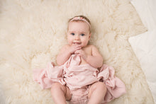 Load image into Gallery viewer, Grace Sitter Romper + Headband | Pink Sitter Romper + Headband Outfit Set