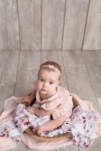 Load image into Gallery viewer, Grace Sitter Romper + Headband | Pink Sitter Romper + Headband Outfit Set