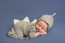 Load image into Gallery viewer, Dino Onesie + Bonnet | Multiple Colours Available
