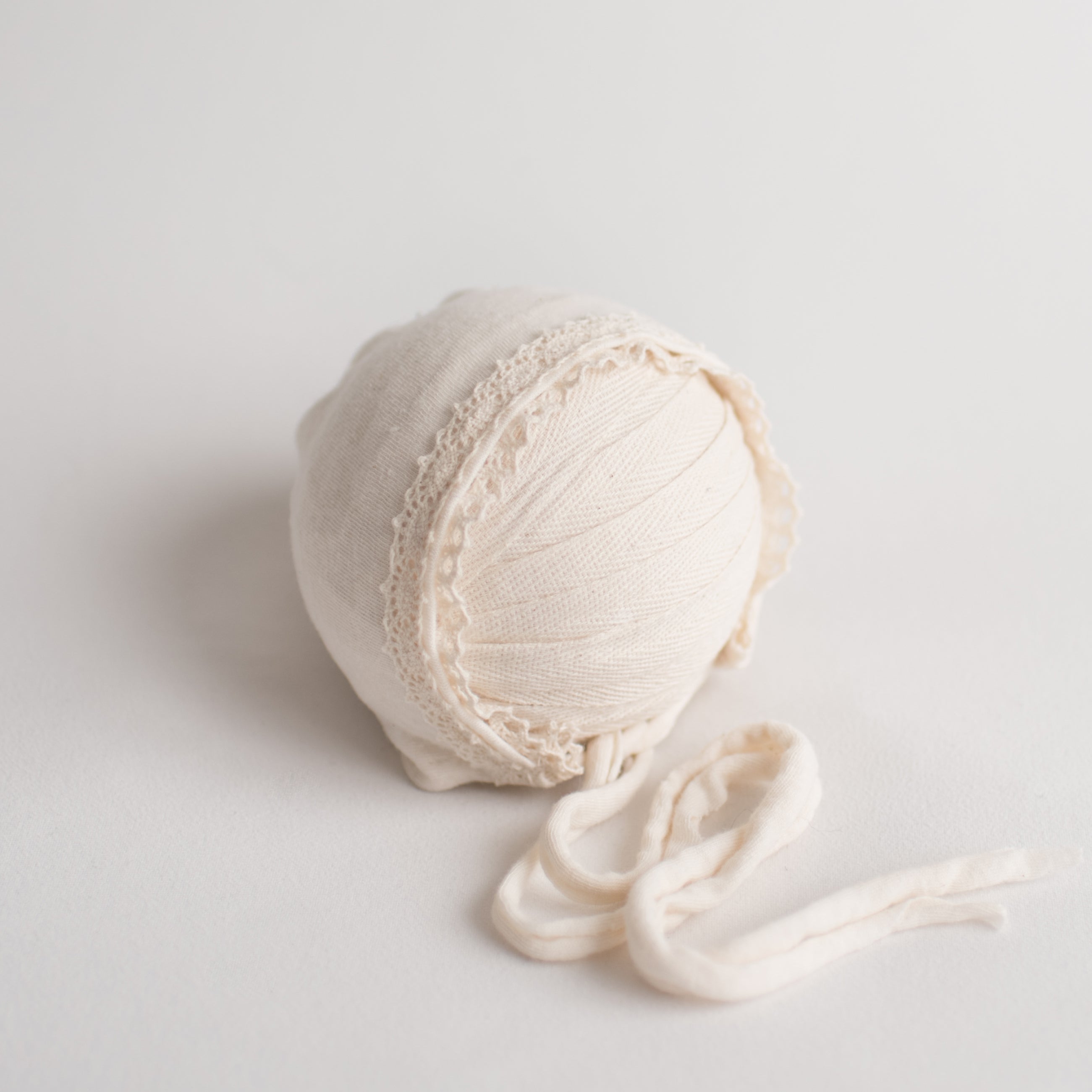 Newborn Bonnet | Butternut Bonnet | Lace-Edged Bonnet – Beach Baby Prop ...