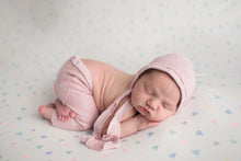 Load image into Gallery viewer, Darla Pants, Bonnet + Sleeper Cap | Pink Terry Outfit Set
